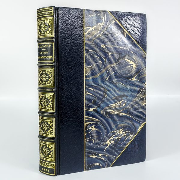 ABOUT Edmond - Le Roi des montagnes, édition originale 1857, reliure signée