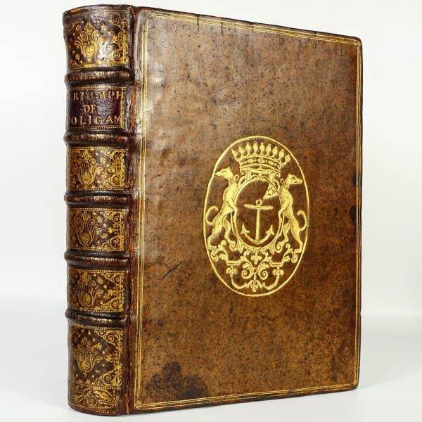 ALETHEO Theophilo - Polygamia Triumphatrix. 1682, rare ouvrage en faveur de la polygamie. Reliure aux armes du président à la chambre des comptes de Paris