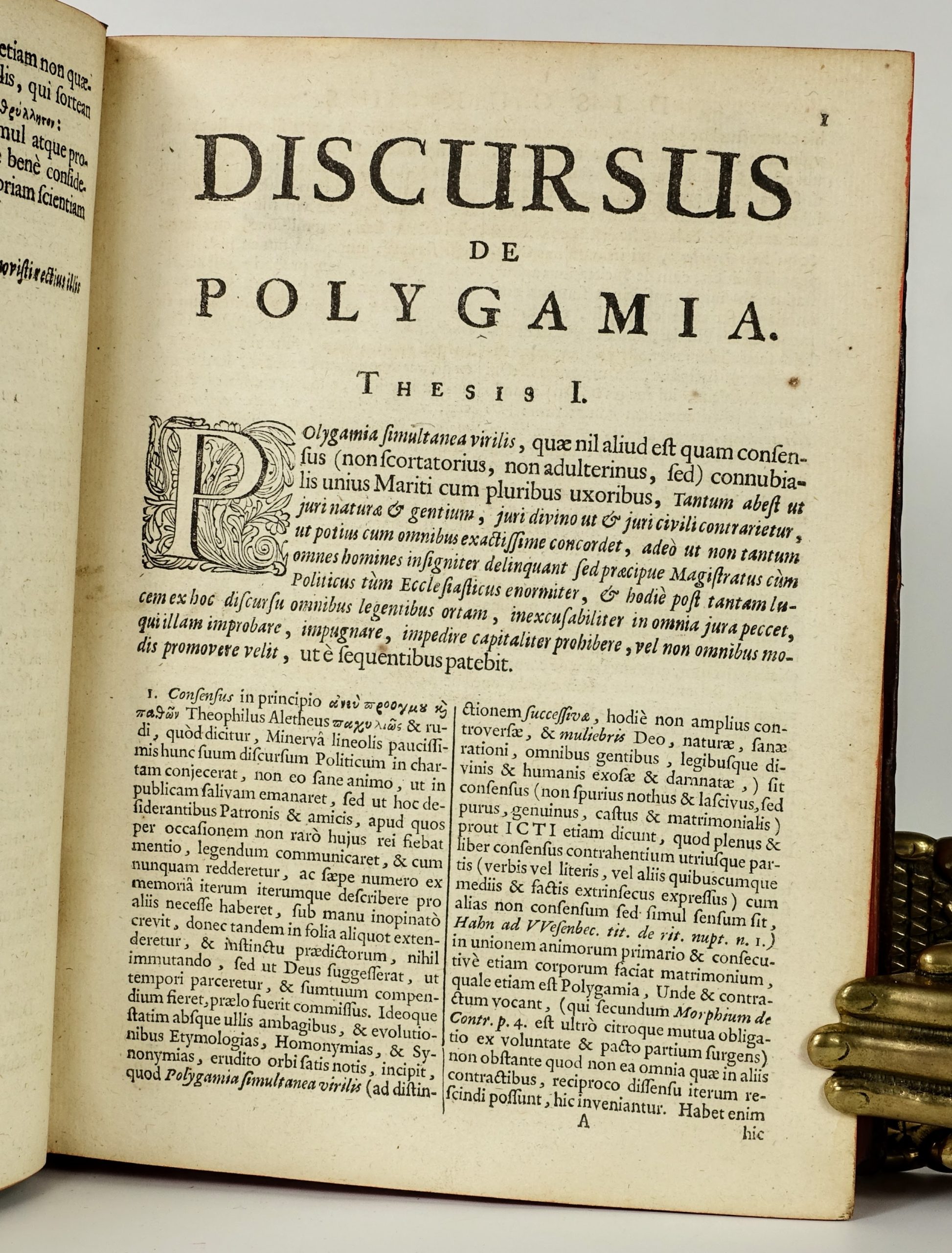 ALETHEO Theophilo - Polygamia Triumphatrix. 1682, rare ouvrage en faveur de la polygamie. Reliure aux armes du président à la chambre des comptes de Paris – Image 20