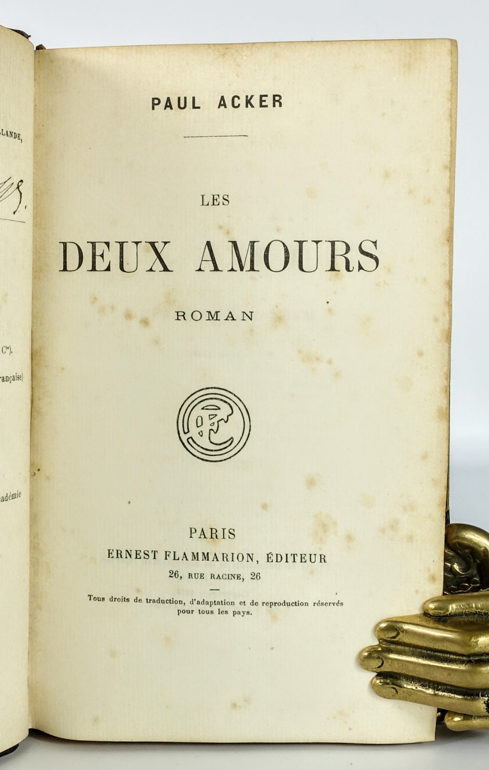ACKER Paul - Les deux amours. EO 1914 num 1/15 sur Hollande, reliure maroquin signée – Image 6