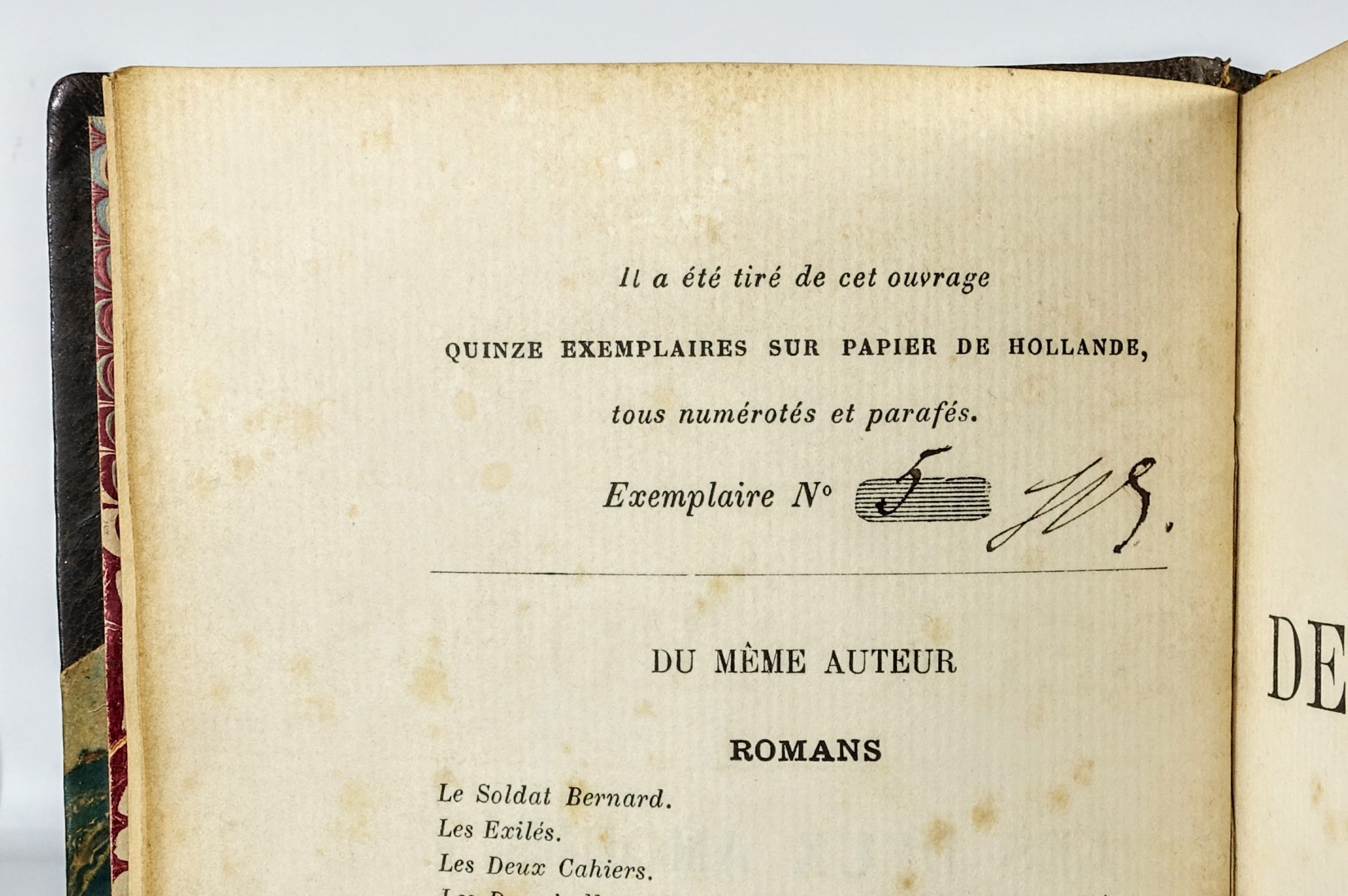 ACKER Paul - Les deux amours. EO 1914 num 1/15 sur Hollande, reliure maroquin signée – Image 8