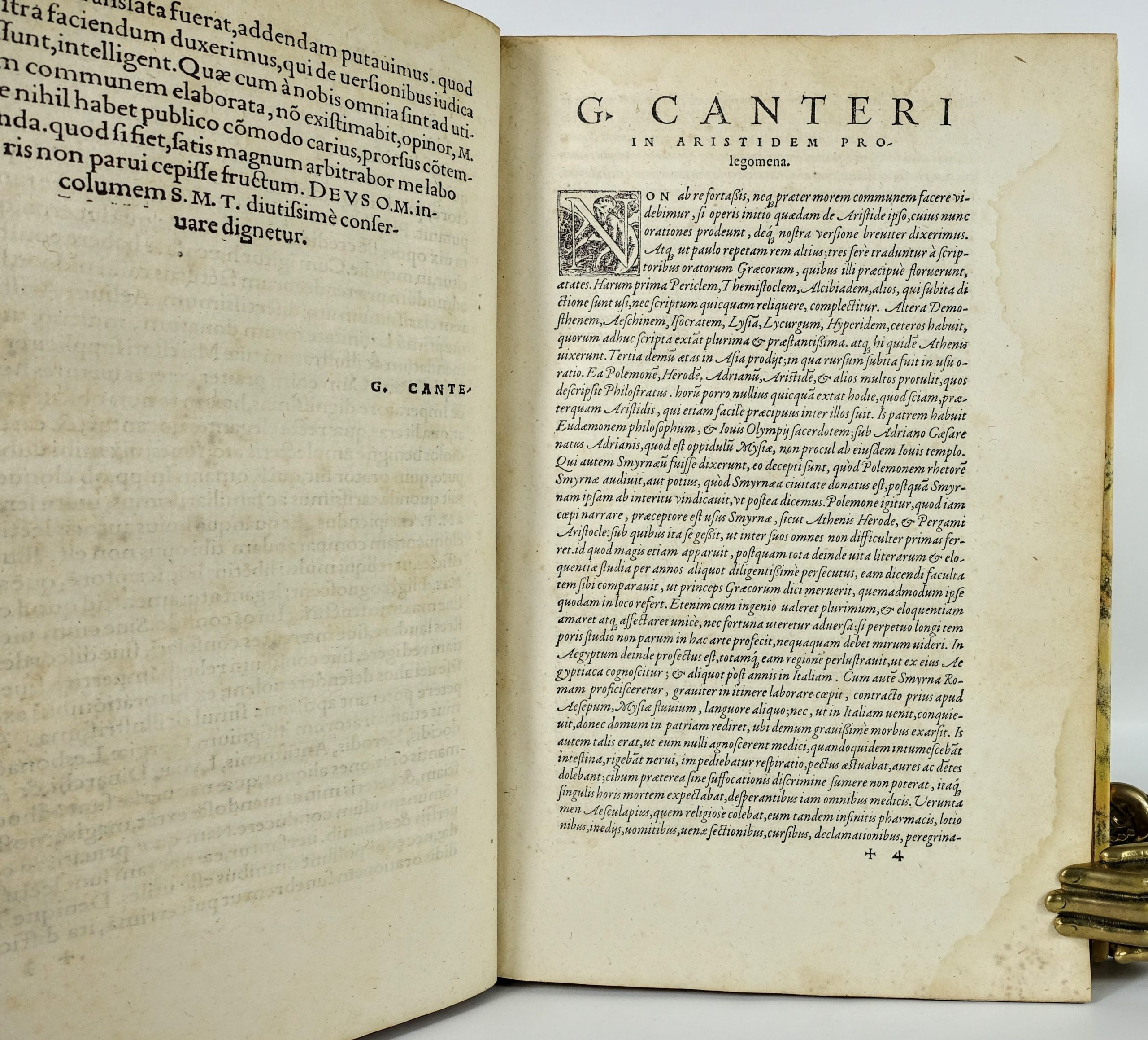 AELIUS Aristide - CANTER Willem - Aelii Aristidis Adrianensis Oratoris Clarissimi Orationum. 1566, in-folio, rarissime – Image 5