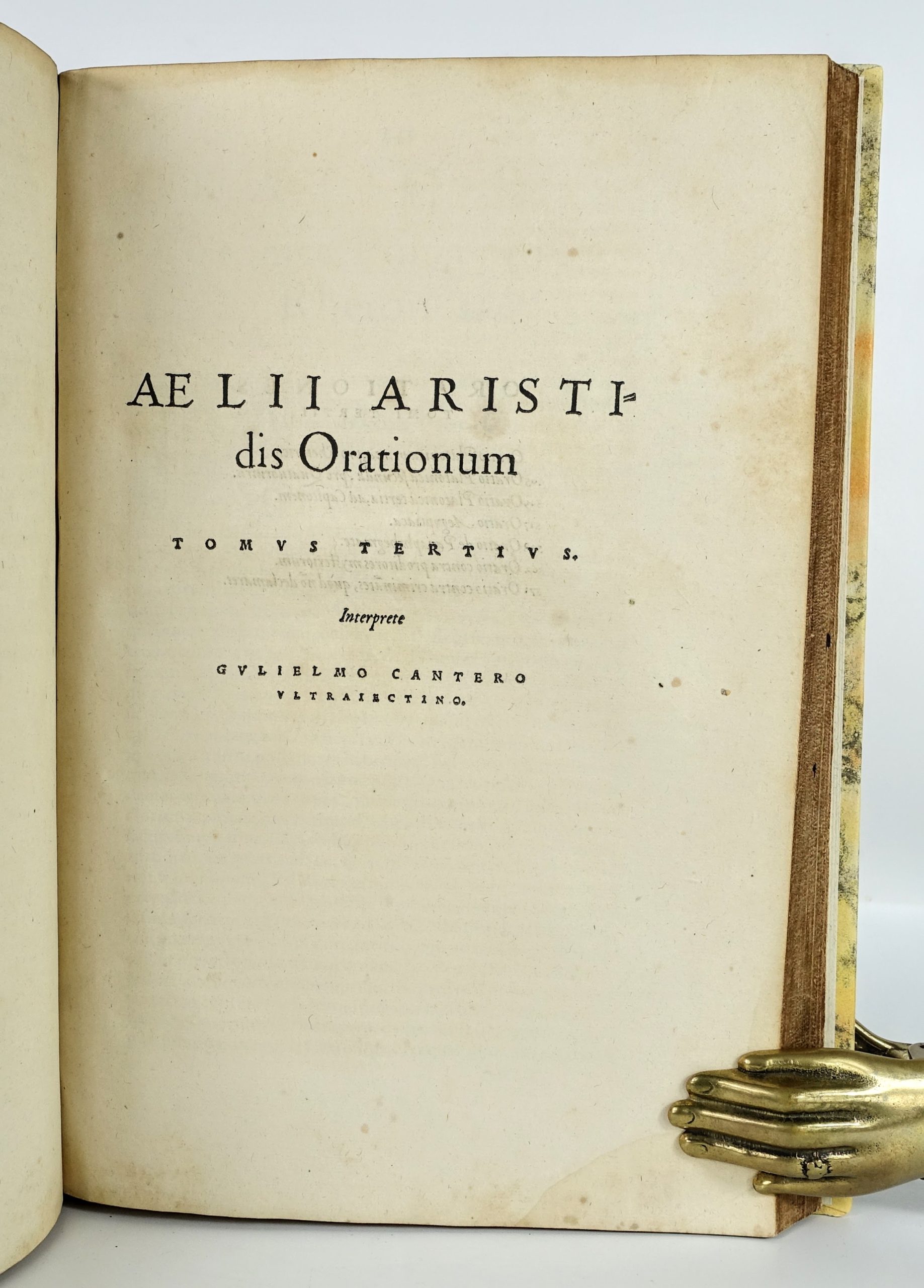 AELIUS Aristide - CANTER Willem - Aelii Aristidis Adrianensis Oratoris Clarissimi Orationum. 1566, in-folio, rarissime – Image 7