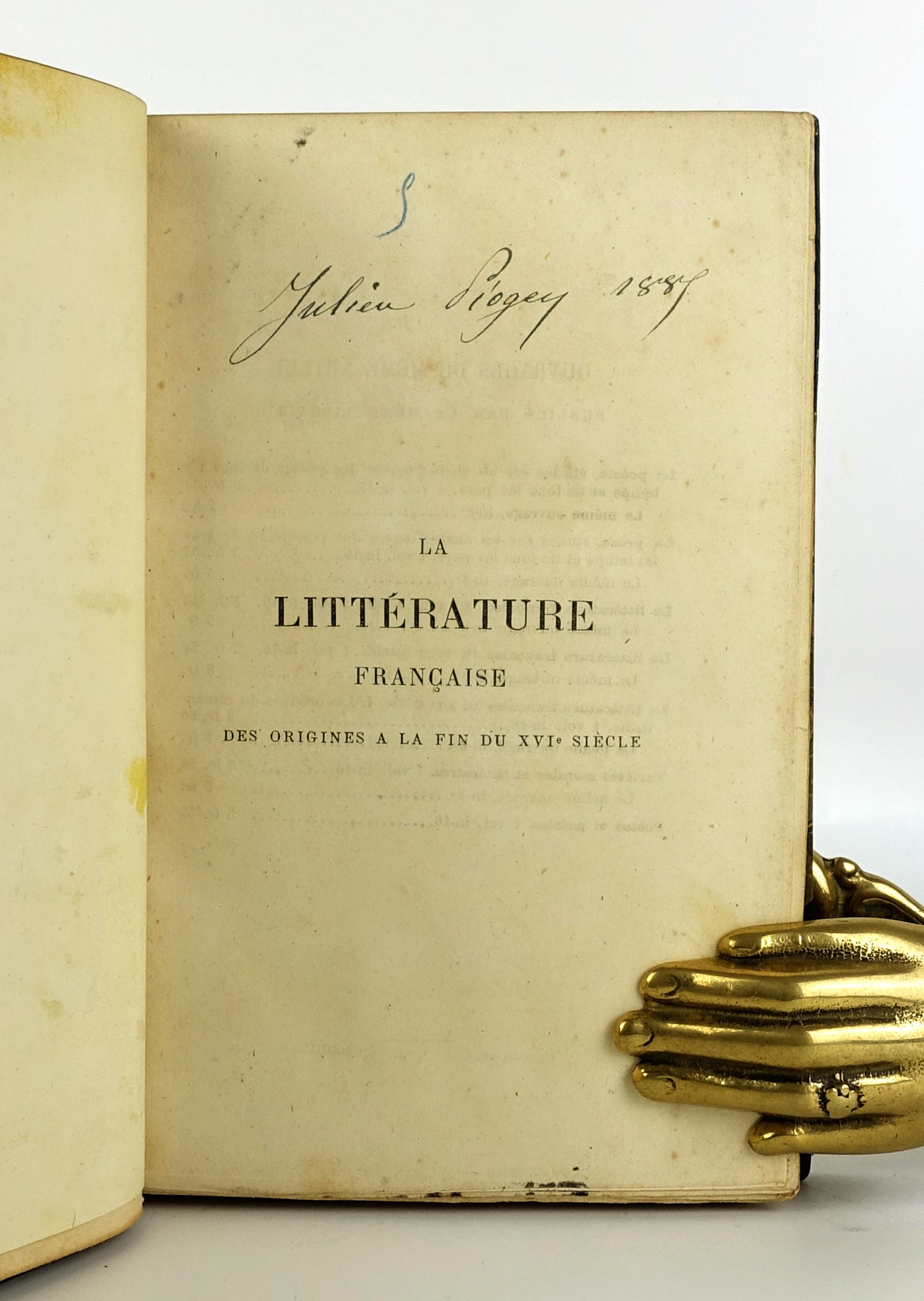 ALBERT Paul - La Littérature Française, 1882, 5/5 vol, reliure maroquin signée – Image 3