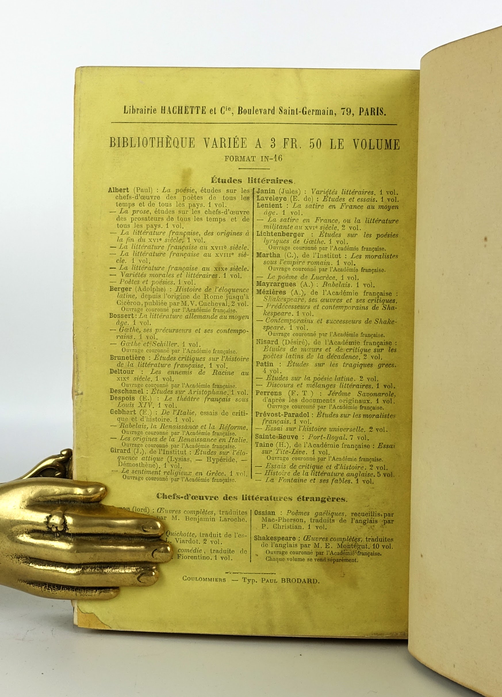 ALBERT Paul - La Littérature Française, 1882, 5/5 vol, reliure maroquin signée – Image 6