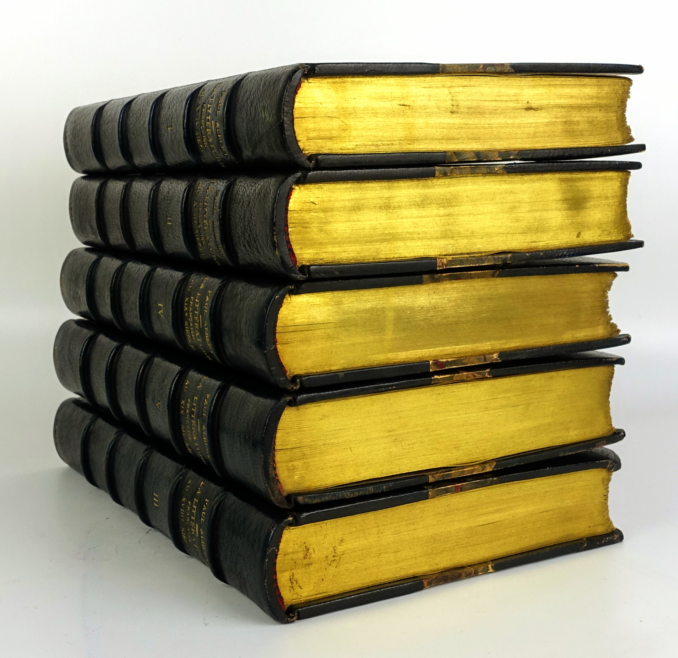 ALBERT Paul - La Littérature Française, 1882, 5/5 vol, reliure maroquin signée – Image 10